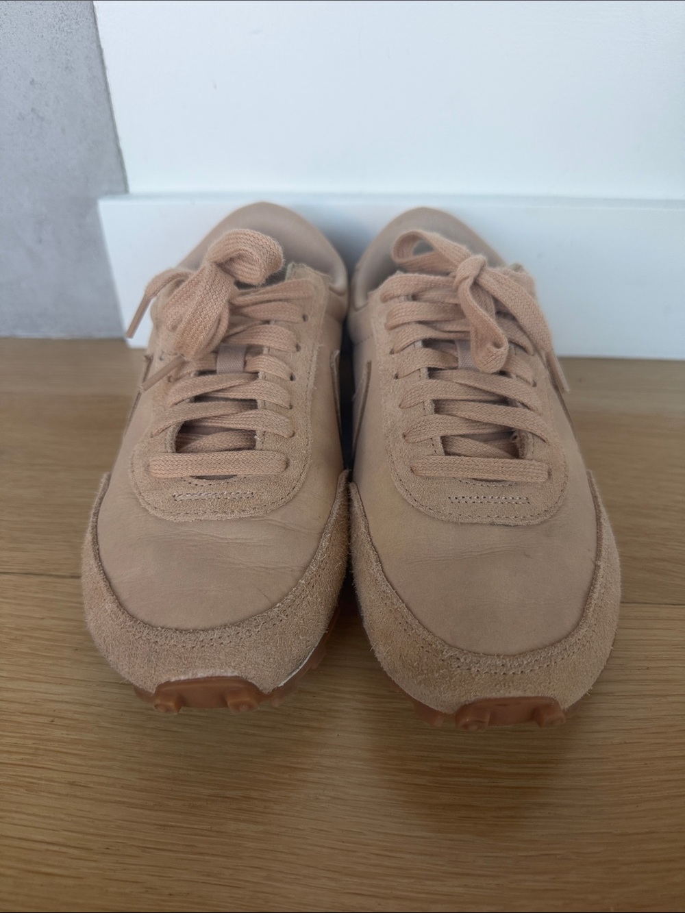 Nike Women's Tan Suede Lace-Up Sneakers